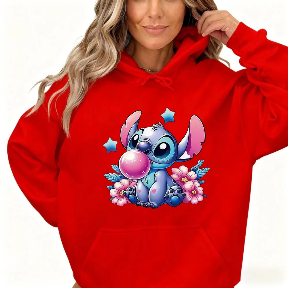 Disney Stitch Fashion Hoodie Disney Element Pattern Printing Casual Daily Comfortable Breathable Sweater