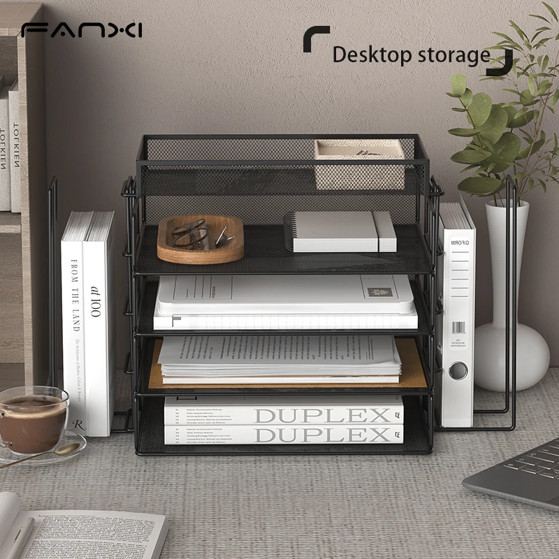 Metal Desktop Storage Rack,Detachable Frame with Reinforced Metal Buckles for Anti-Shake High Load-Bearing Durable Shelves for S