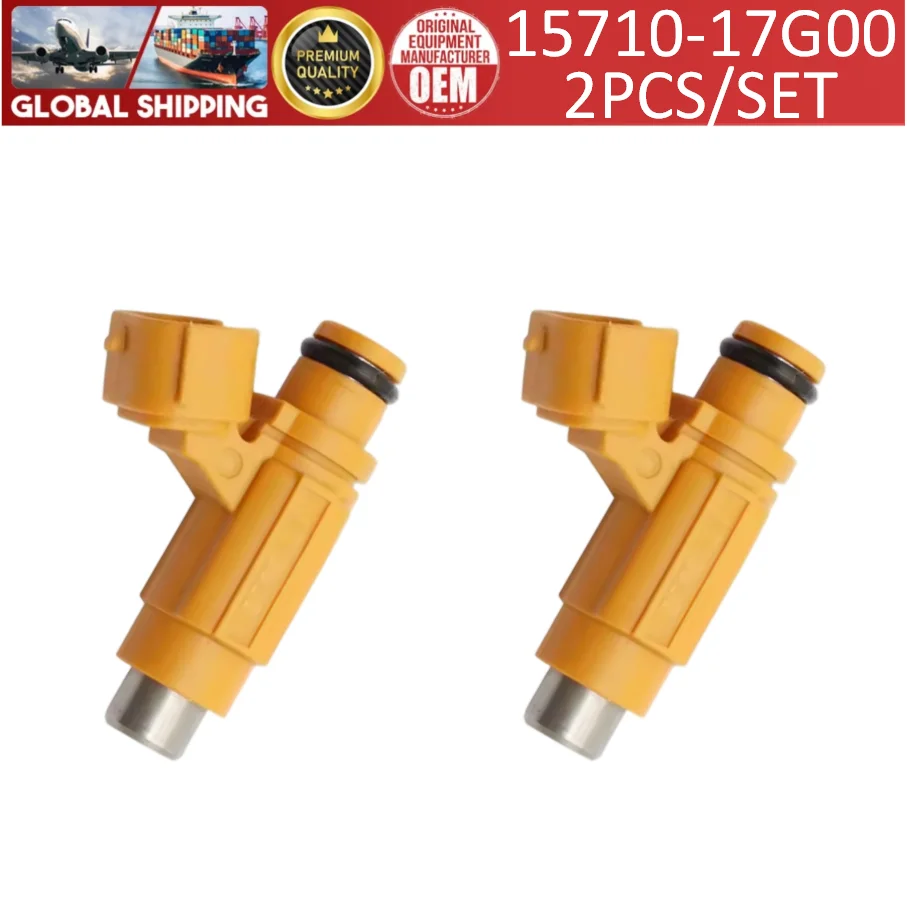 2PCS Fuel Injectors 15710-17G00 For 2003-2007 Suzuki SV650 SV650S GSXR600 GSXR750 DL650