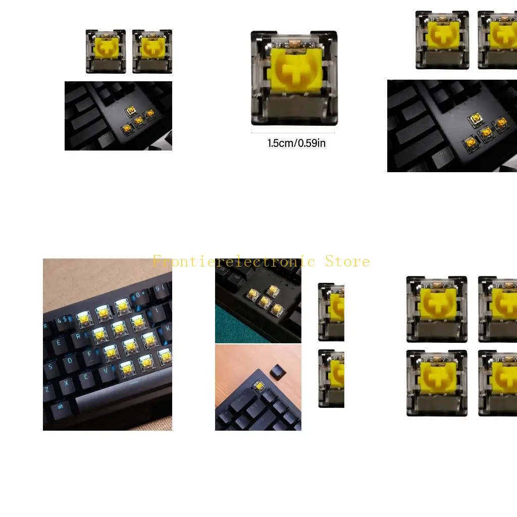G8DB 4Pcs RGBs Yellow Switches PCB Mounted Linears Switches for Blackwidow V3Pro Tenkeyless Gaming Keyboards