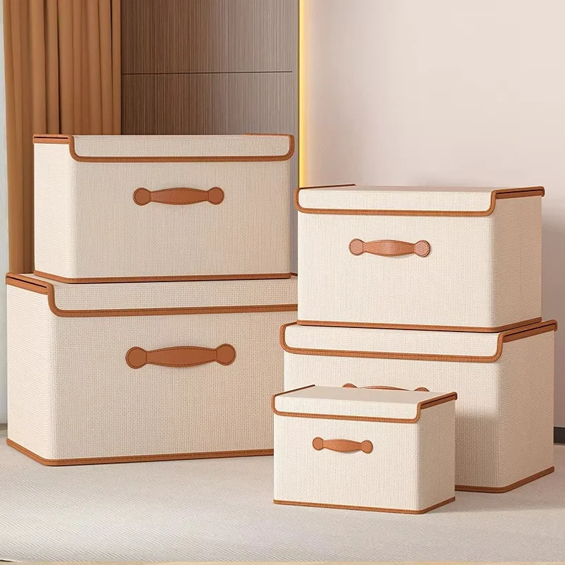 Clothes Storage Box With Lid For Household Use Wardrobe Underwear Storage Box Organizing Boxed Clothes Blankets Storage Basket