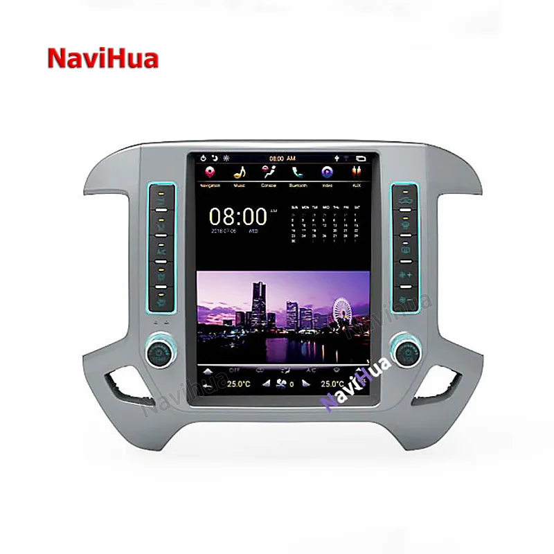 12.1'' NaviHua dvd player video factory price for GMC for Sierra  Navigation  Android Vertical screen style Wireless Carplay