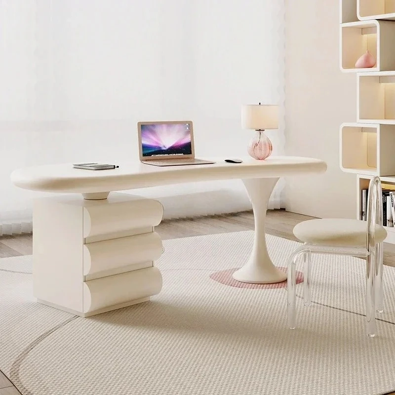 Italian minimalist desk designer study home desk light luxury modern high-end solid wood bedroom computer deskEsmt163