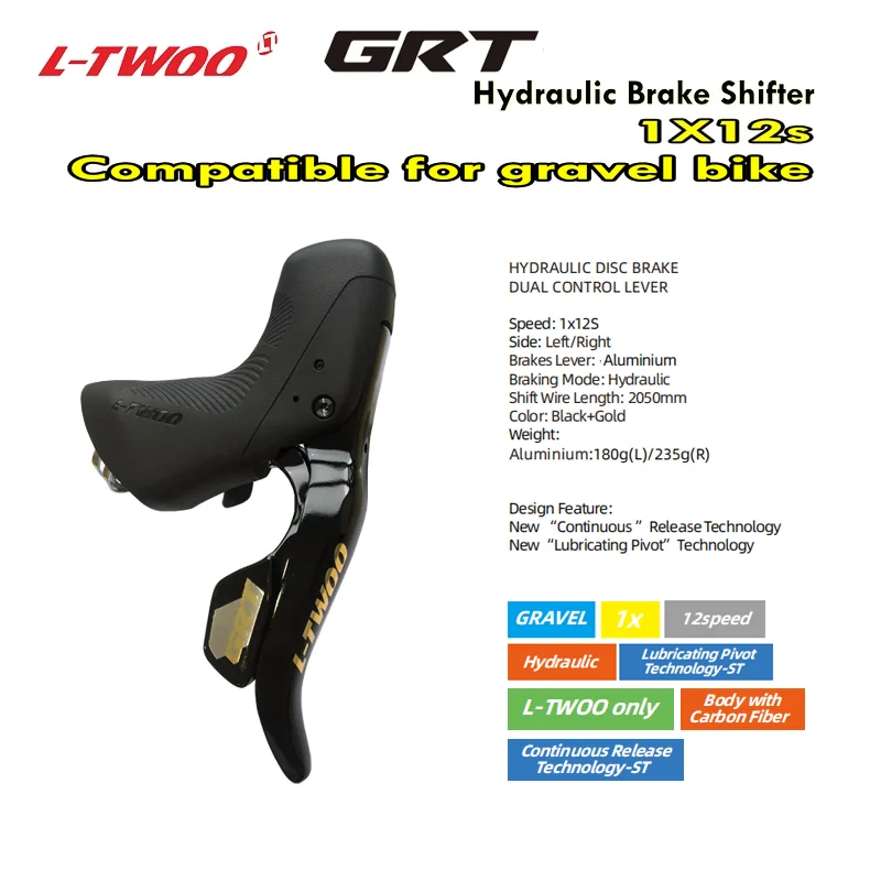 LTWOO GRT 12s Gravel Bike Hydraulic Disc Brake Shifter Levers 1x12 Speed Alloy Switch Bicycle Shifter 12s Right Brake Shifter