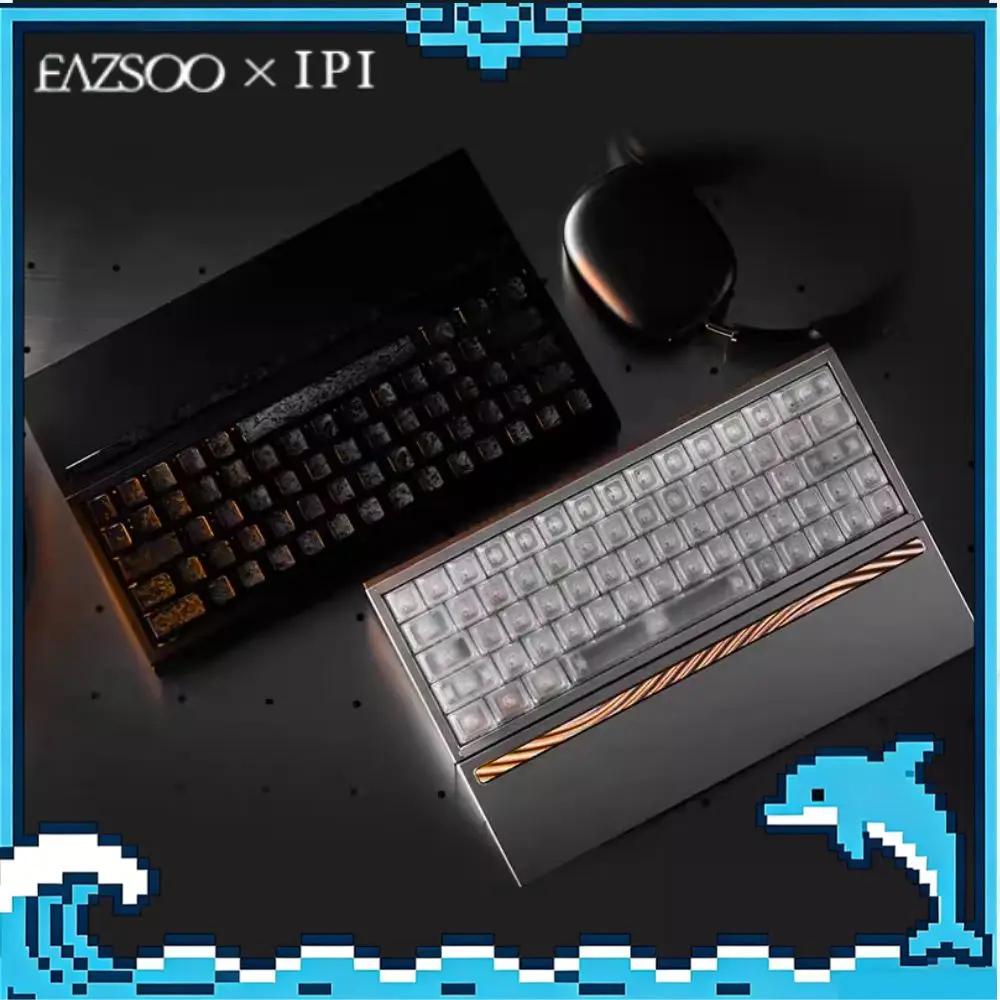 

Клавиатура EAZSOO x IPI ESU63 с быстрой заменой переключателей, алюминиевая, магнитная, с эффектом Hall, задержка 0.03 мс, карбоновое волокно, настраиваемая, 8K Polling, CNC-обработка