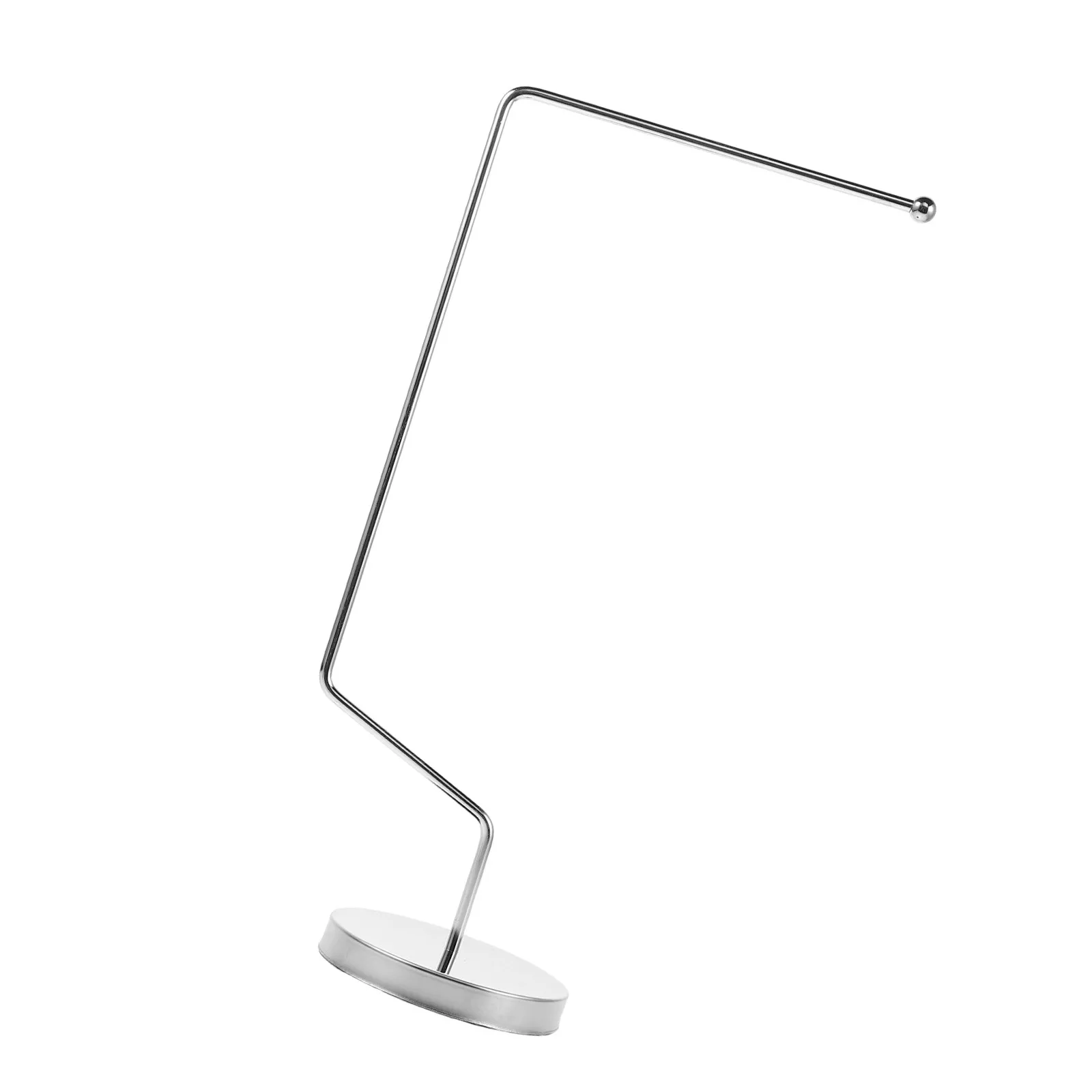 Stainless Steel Desktop Flag Holder with Curved Arch Design, Wide Stable Base for Office, Conference & Business Use