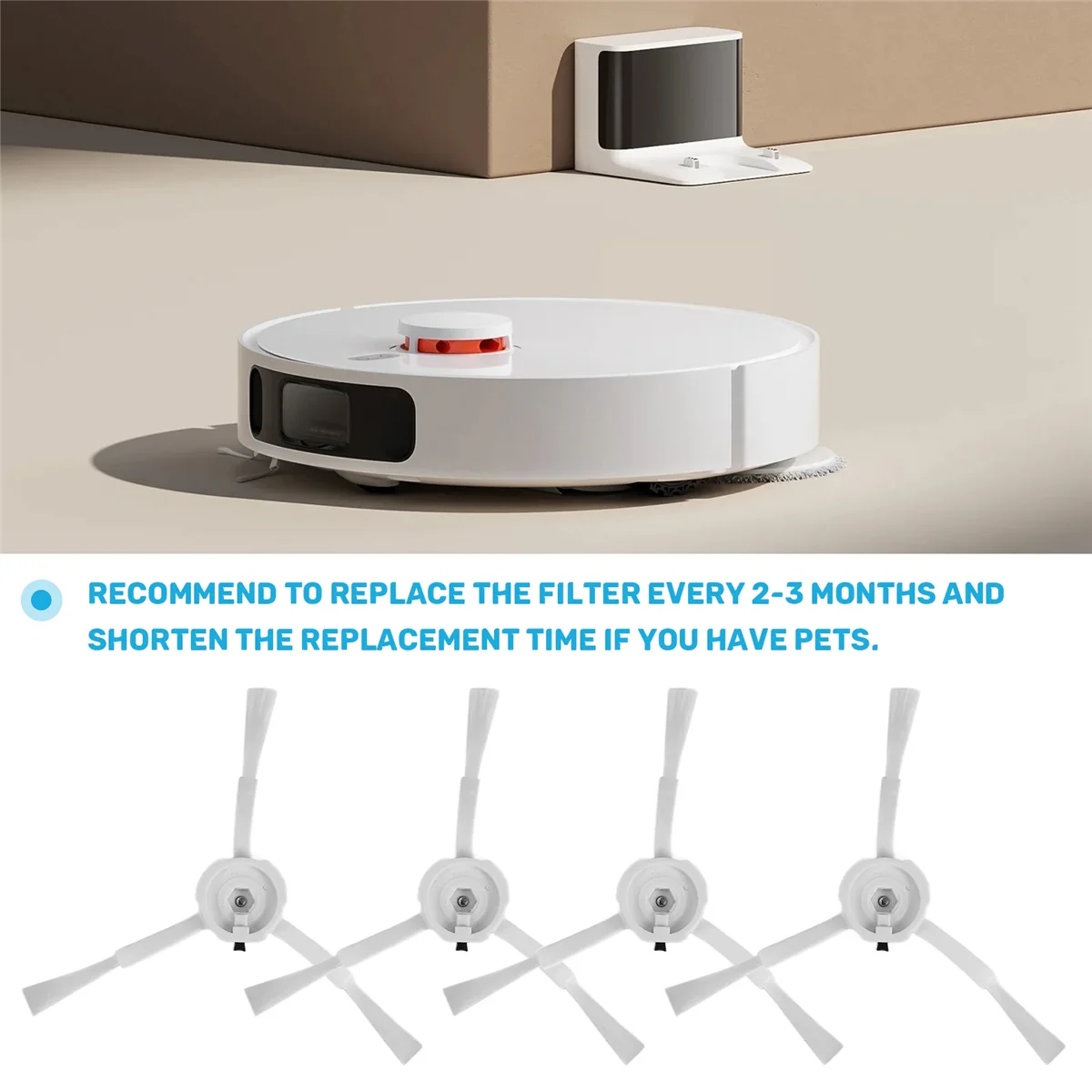 popolare Per Xiaomi Mi Robot Aspirapolvere 1/1S SDJQR01RR SDJQR02RR SDJQR03RR Roborock E3, S4, S4 Max, S5 Filtro Spazzola Laterale Principale