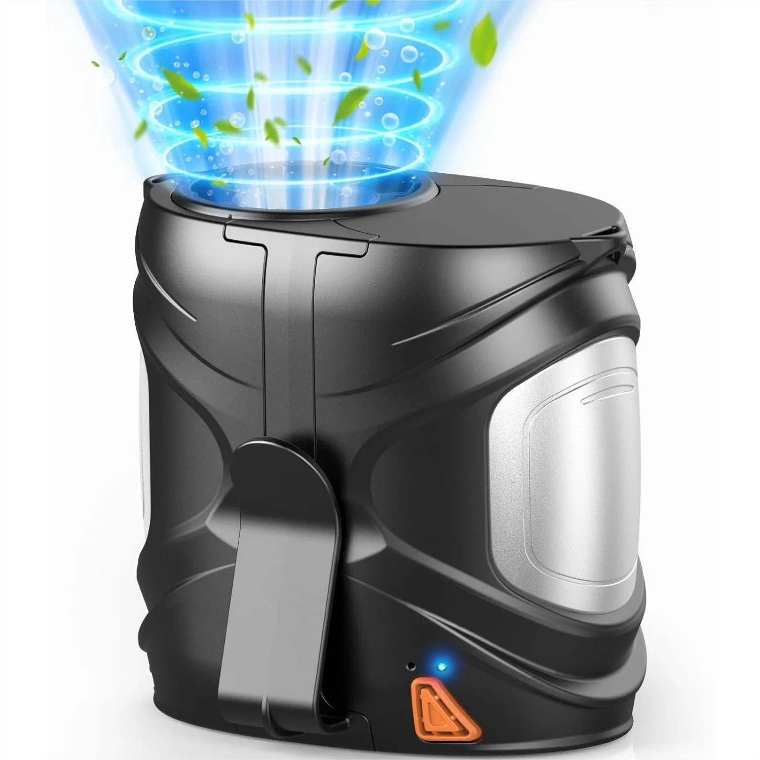 

Portable Waist Fan with 16KRPM Strong Airflow, Rechargeable Wearable Belt Cooler 31H Runtime, 6 Speeds Hands-Free for Jobsite