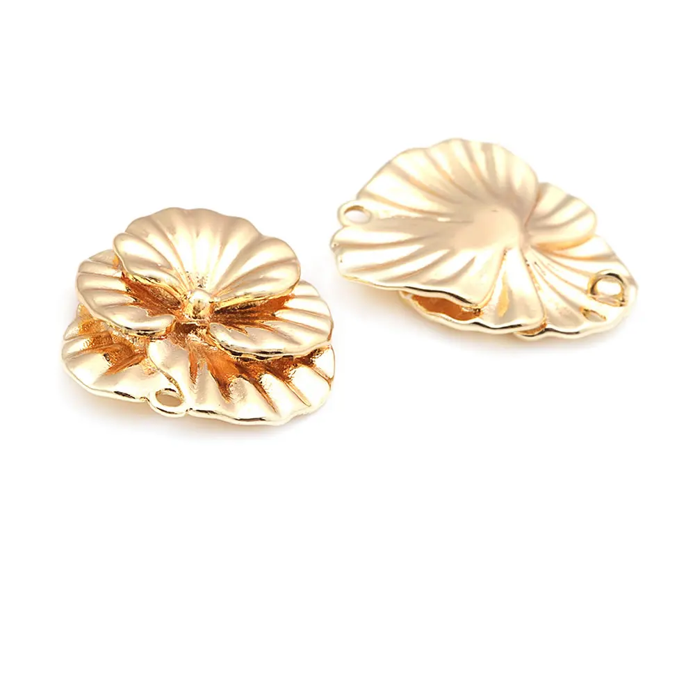 18K Gold สีทองเหลือง 3D ดอกไม้ Charms จี้คุณภาพสูงสร้อยคอต่างหูอุปกรณ์เสริม Rosediy เว็บไซต์อย่างเป็นทางการ