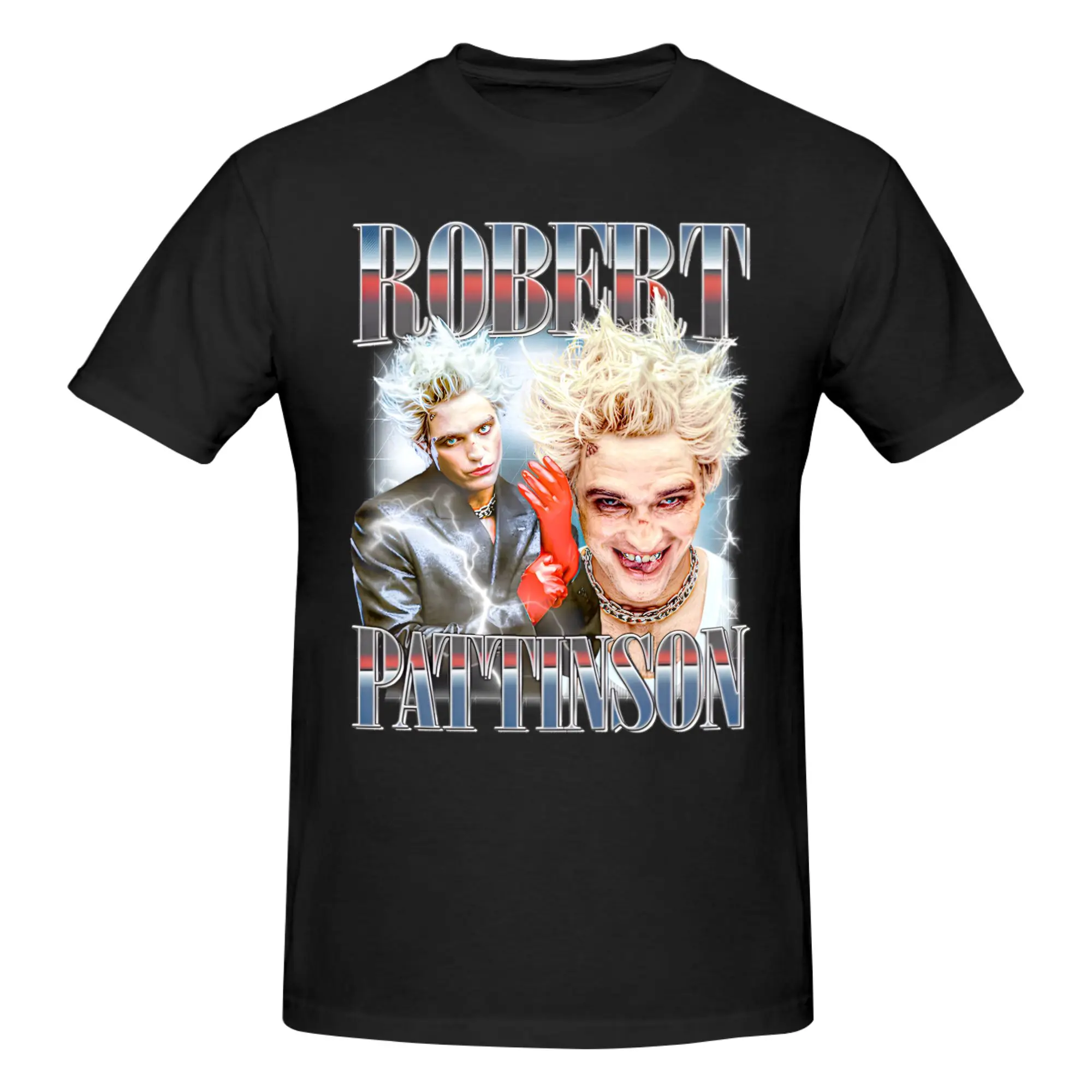 Robert Pattinson Vintage Style T Shirt for Men Short Sleeve Novelty Awesome Graphic Clothing Loose Fit Pure Cotton Camisetas