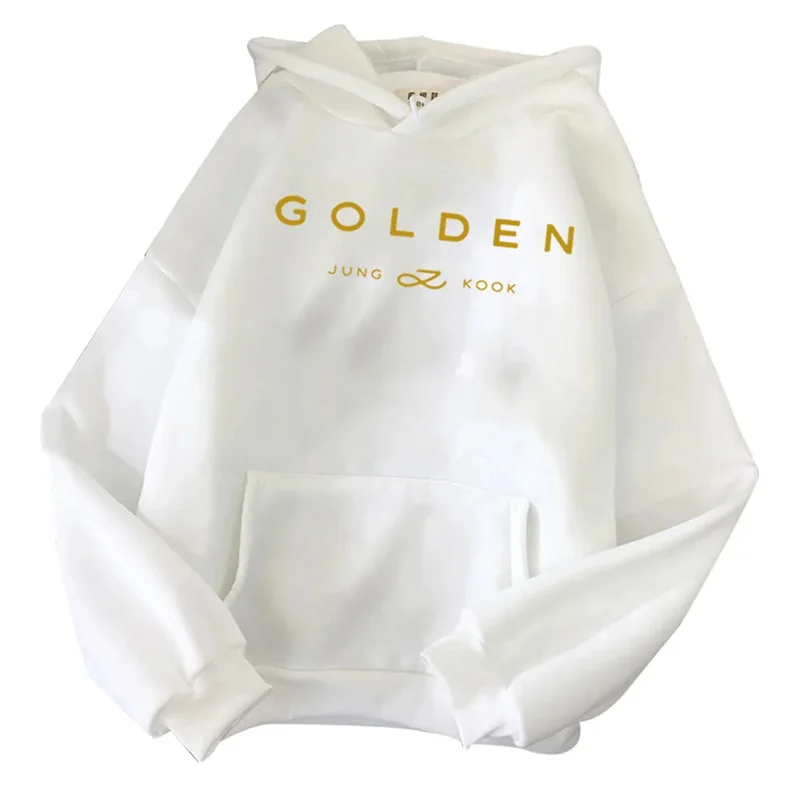 2024 Hot Hoodie Jungkook Kpop Hoodie Vintage Sweatshirt Sudaderas Winter Warm Golden Album Merch Unisex Hoodies Man Woman