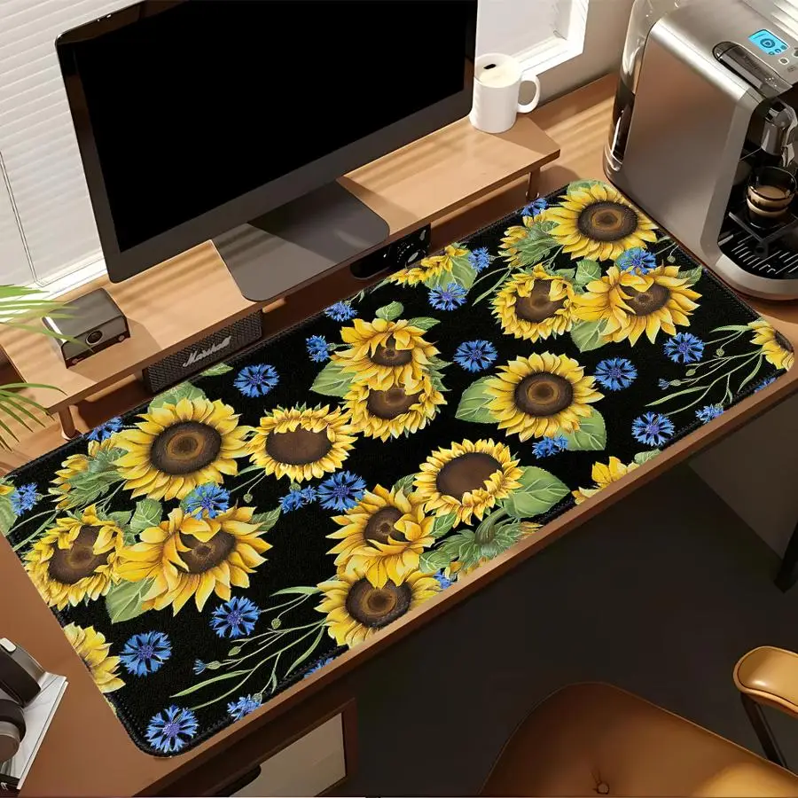 Sunflower Floral rubber Mouse Pad Keyboard Mouse Pad Computer Laptop Pad Desk accessories office Pad Game Console Pad
