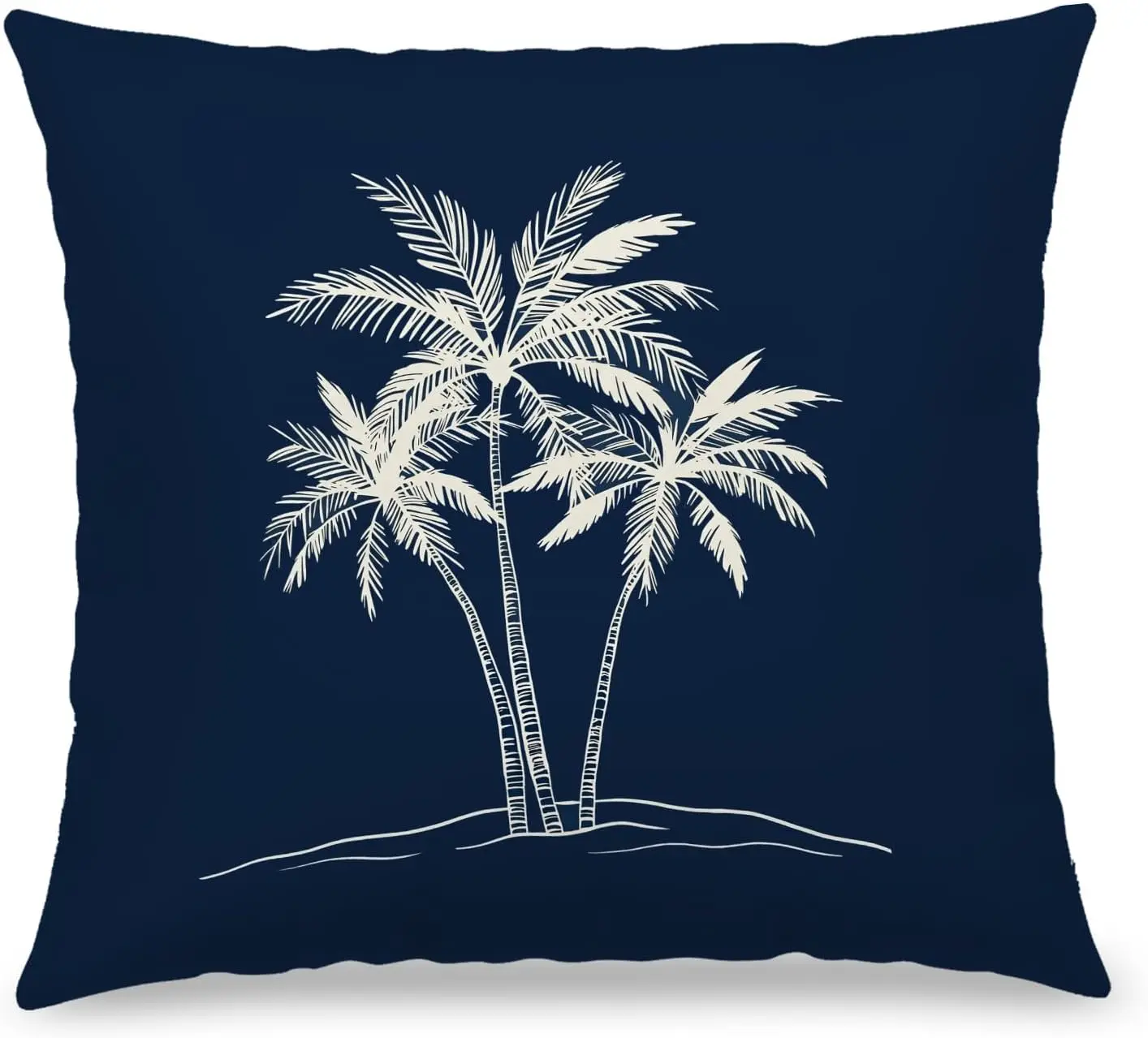 Tropical Palm Tree Pillow Cover Boho Cushion Decor Beach Island Hawaiian Style Accent Throw Pillow 40x40cm Living Room Boho Coas
