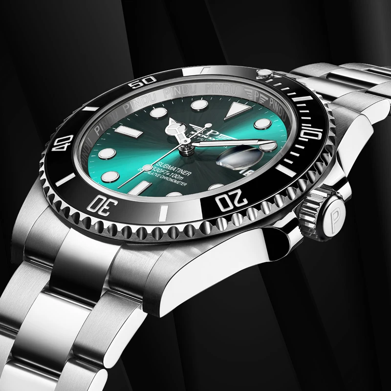 PINDU Brand Design New 40MM Mechanical Watch Men MIYOTA Movement Luminous Stainless steel Waterproof Automatic TOP Luxury Watch