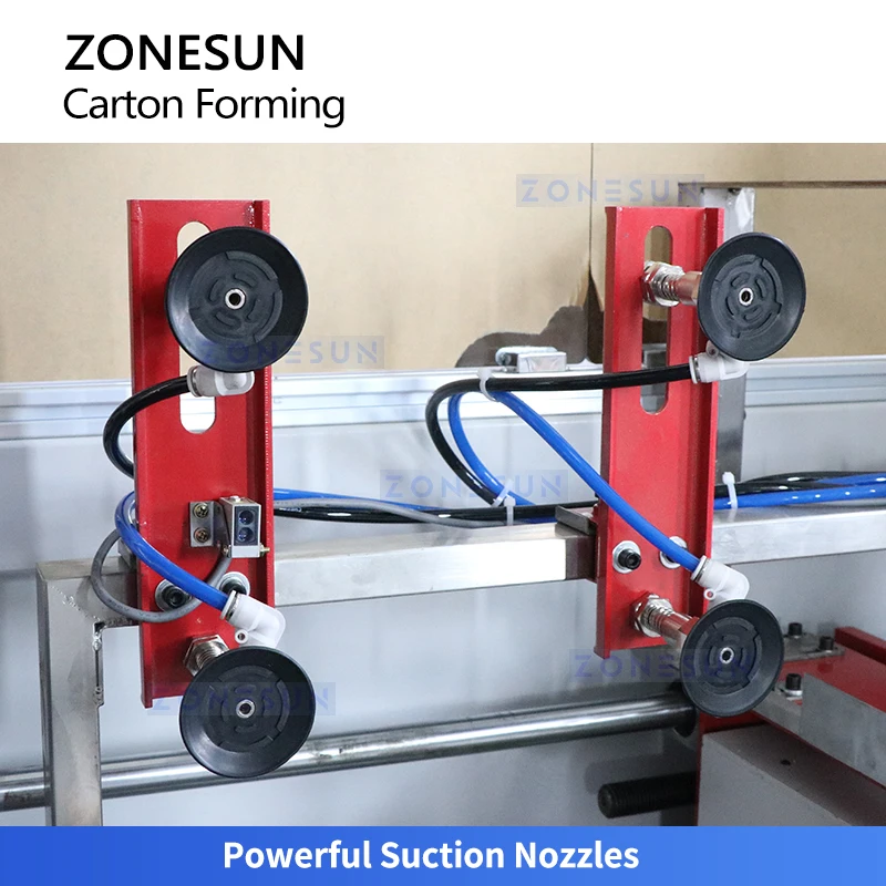 ZONESUN ZS-CF50H Automatische Wellpappe-Kartonhülle, zusammenklappbarer Boden, Versiegelungskarton, Erektor, Papierbox, Öffnungs- und Erektionsmaschine