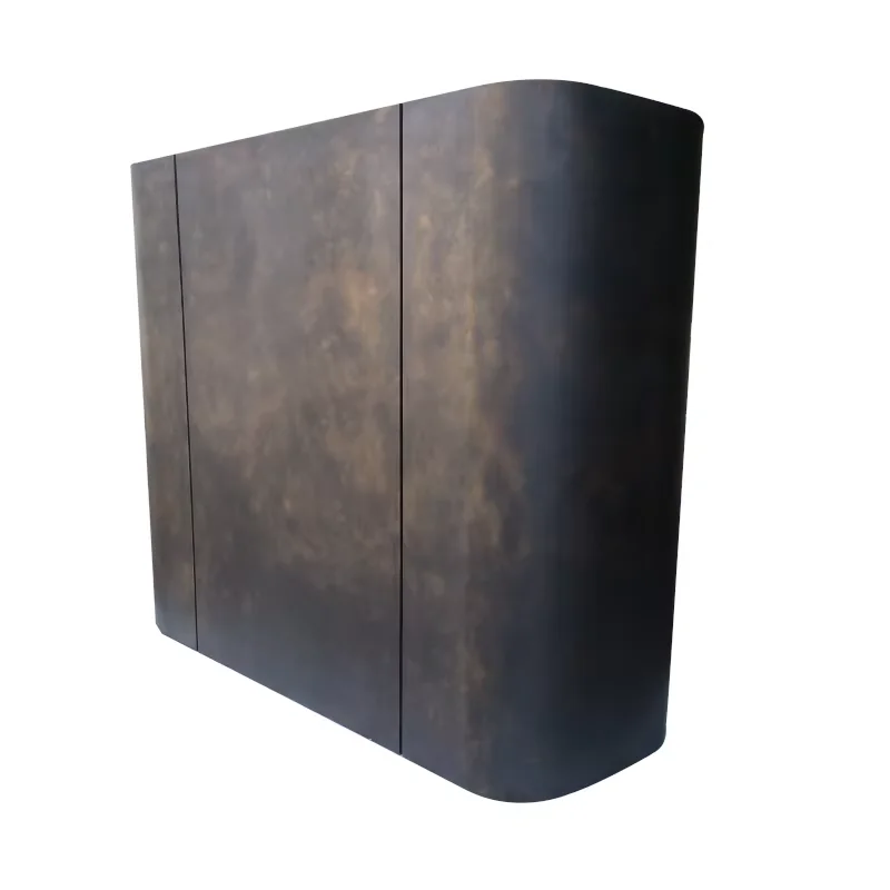Wall-mounted luxury brass range hood, handmade French kitchen stove