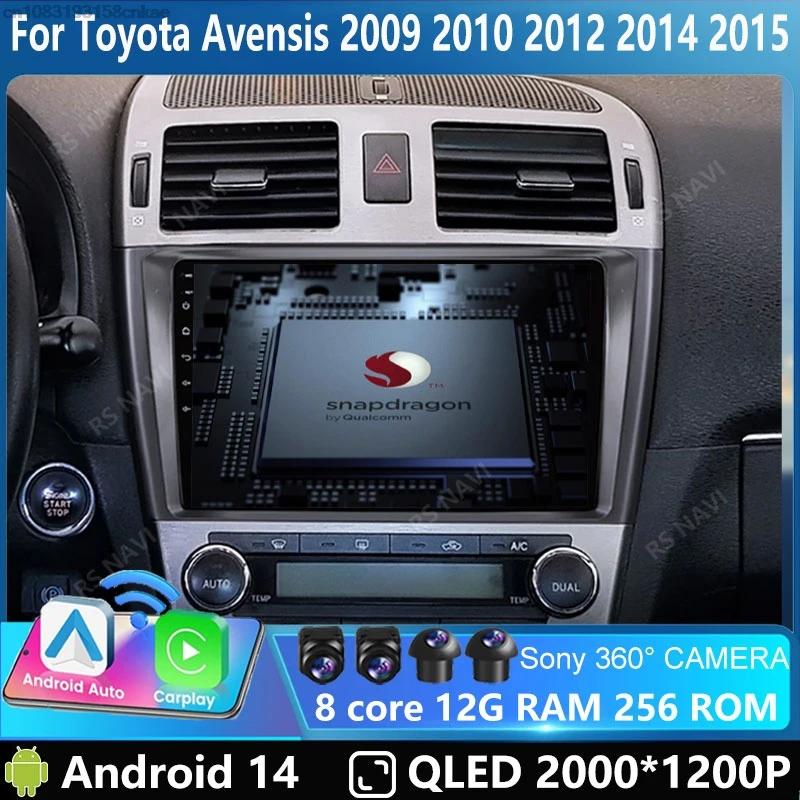 

For Toyota Avensis T27 2009 -2015 Car Radio Android Automotive Multimedia Player GPS Navigation Carplay Touch Screen Auto Stereo