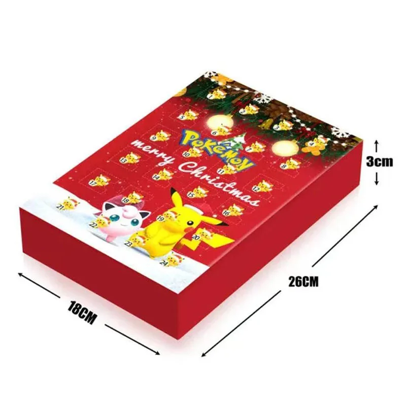 24-piece Set of Pokemon Holiday Advent Calendar Blind Box Cute Cartoon Pikachu Parent-child Interactive Toy One A Day Pokemon