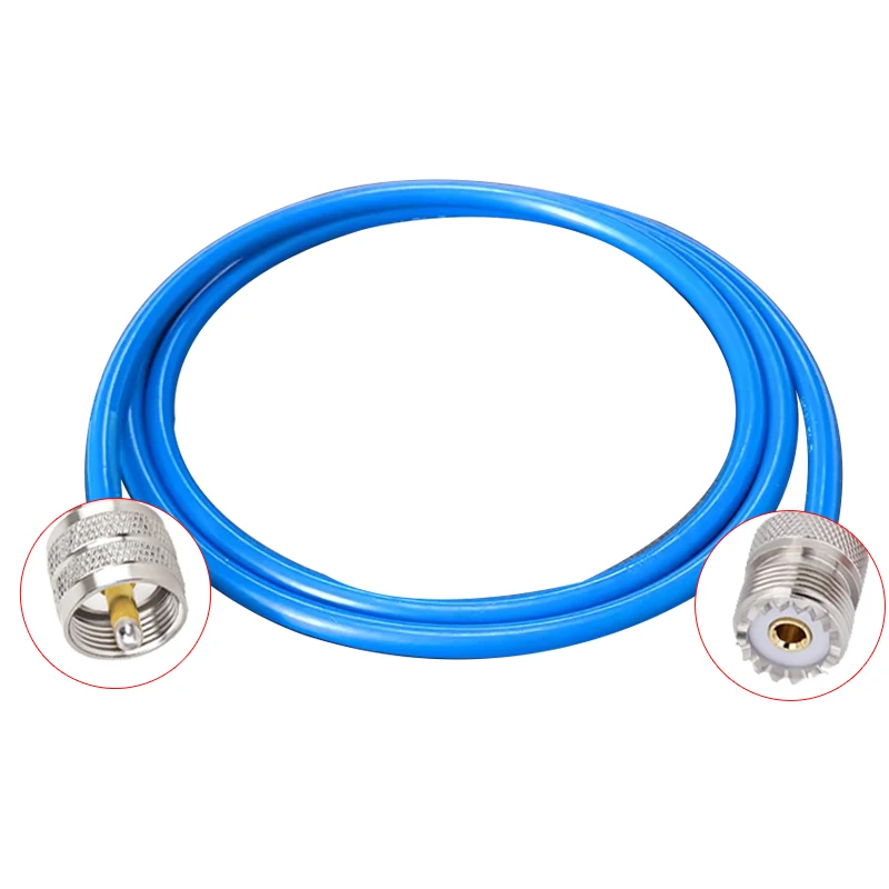 Mine-use flame-retardant radio frequency cable from M male connector to M female connector. Length can be customized.