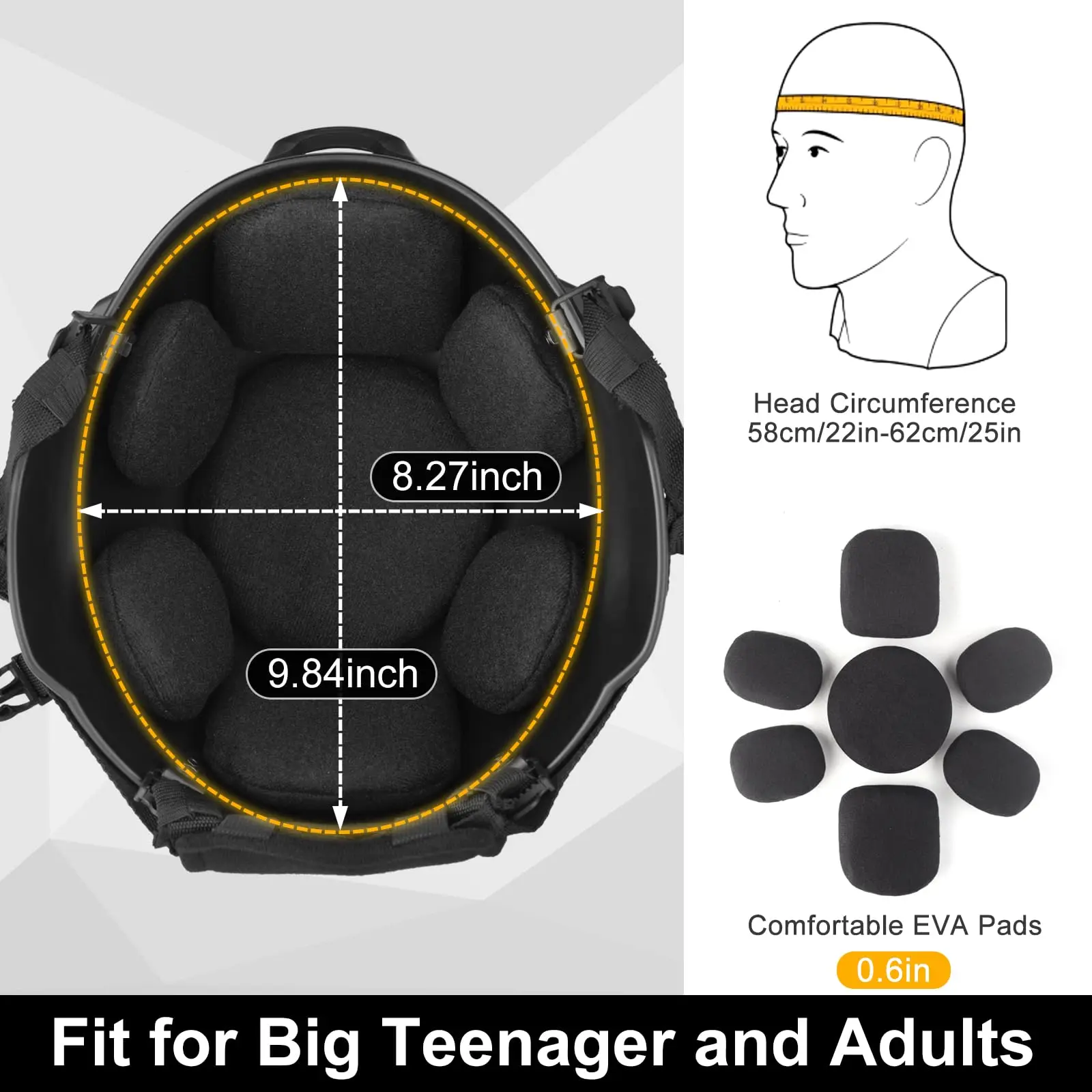 Casco táctico airsoft con máscara elástica y gafas antivaho - imagen 5