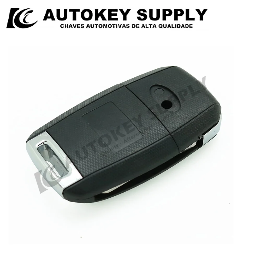 Autokeysupply AKHKF129 3 Button Remote Flip Key Shell  For Kia