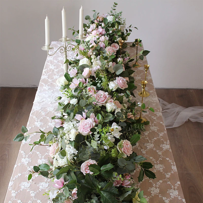 300/200 سنتيمتر الفاخرة الأبيض الورد الأخضر ورقة زهرة صف الزفاف الجدول محور الزهور خلفية جدار أقواس ديكو مرحلة الحفلات الأزهار #4