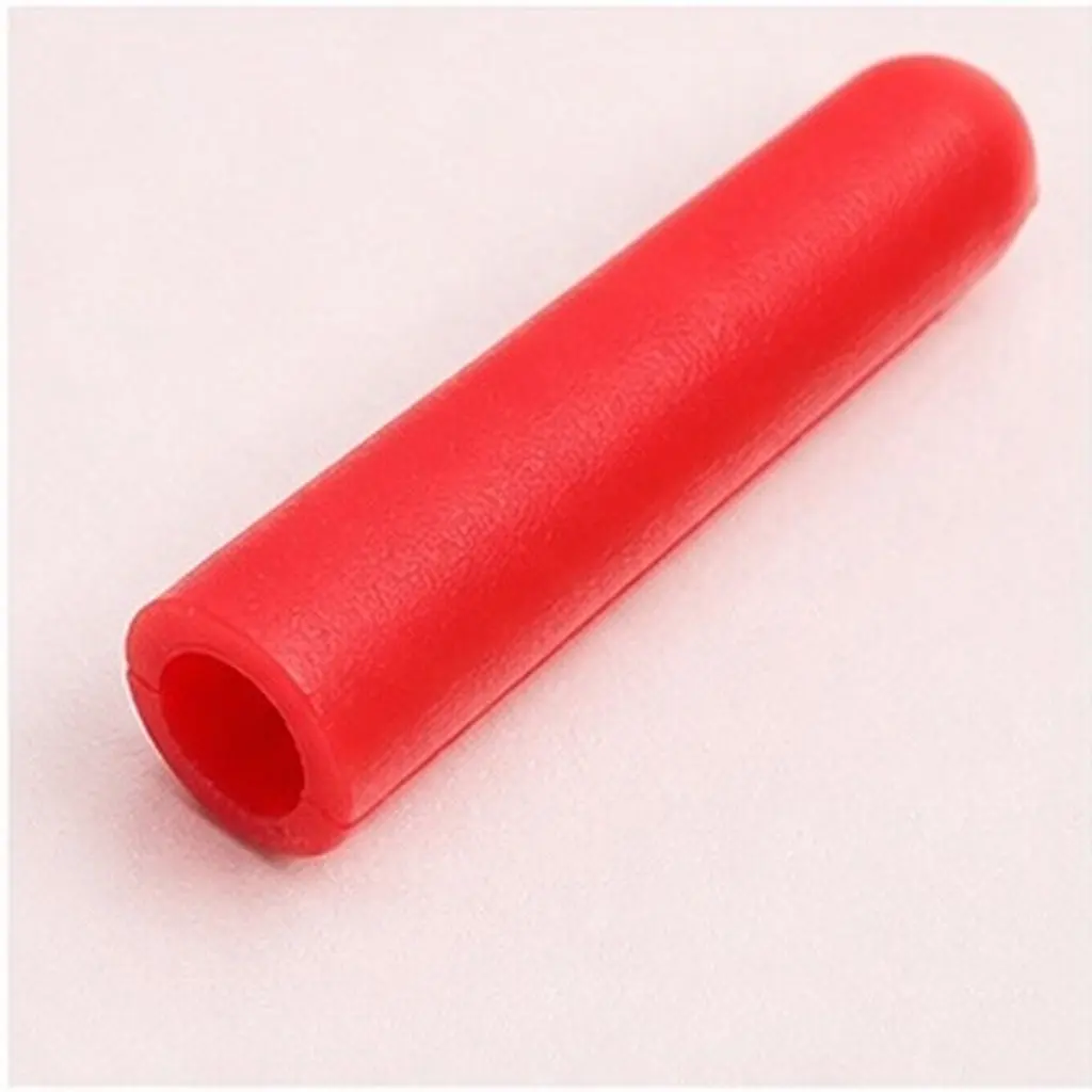 100pcs Red Silicone Tweezer Covers for Eyelash Extensions – Non-Slip Protective Sleeves Compatible with Most Tweezers
