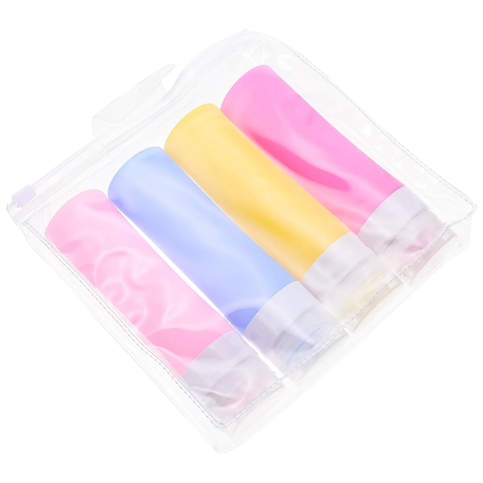 

1 set Sub Bottles Empty Silicone Containers Travel Lotion Shampoo Dispensers Skincare Storage Squeeze Reusable Sample