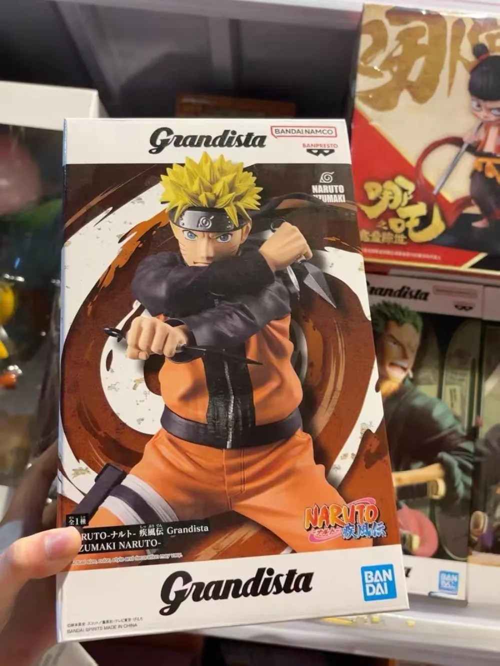 

N Stock BANDAI Original BANPRESTO Grandista Uzumaki Naruto Hokage 22 см ПВХ аниме фигурки модель игрушки орнамент подарки