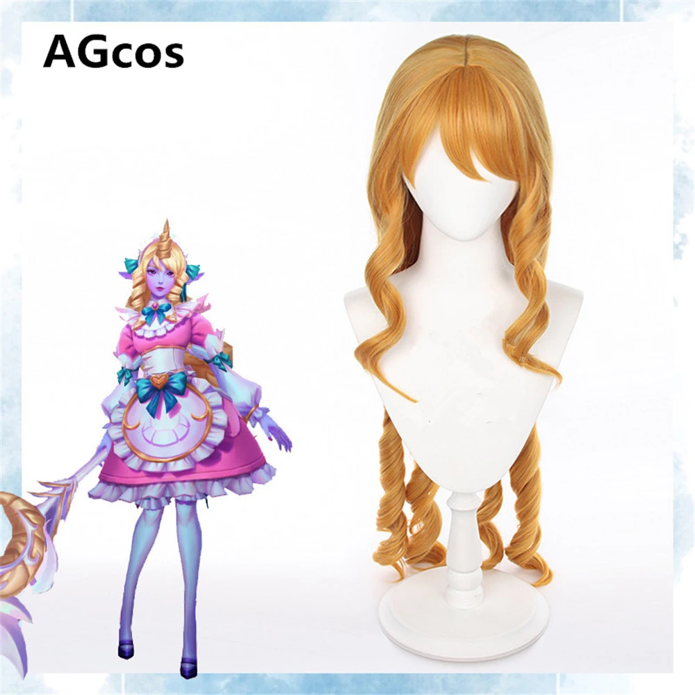 AGCOS LOL Sweetheart Coffee Soraka Cosplay Wig