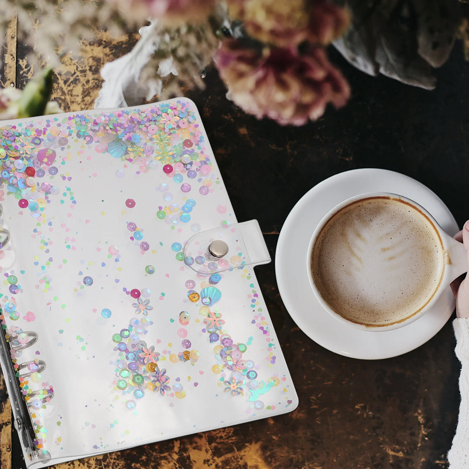 

Colorful Transparent PVC Notebook Cover Waterproof Non-Slip Case Protector for School Office Supplies Diary Handbooks