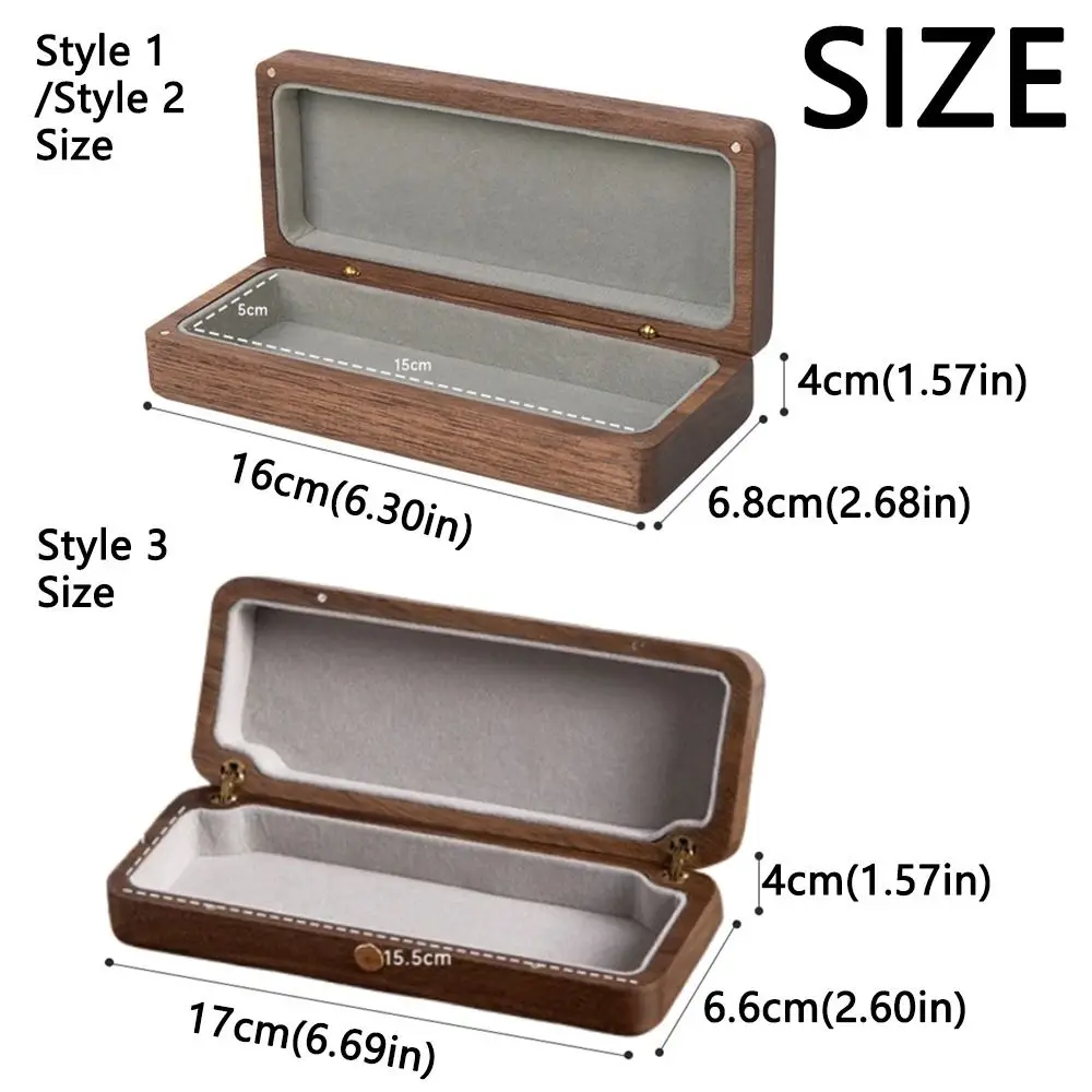 حافظة نظارات خشبية كلاسيكية ذات سعة كبيرة تتدفق داخل حامل زجاج العين الخشبي بإبزيم مغناطيسي حافظة حماية متينة للنظارات