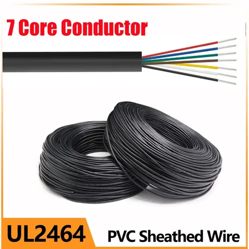 Cable de remolque de 7 conductores, Cable trenzado de cobre estañado de 7 núcleos, Cable eléctrico de 12V para altavoz, Audio, iluminación de lámparas LED automotrices