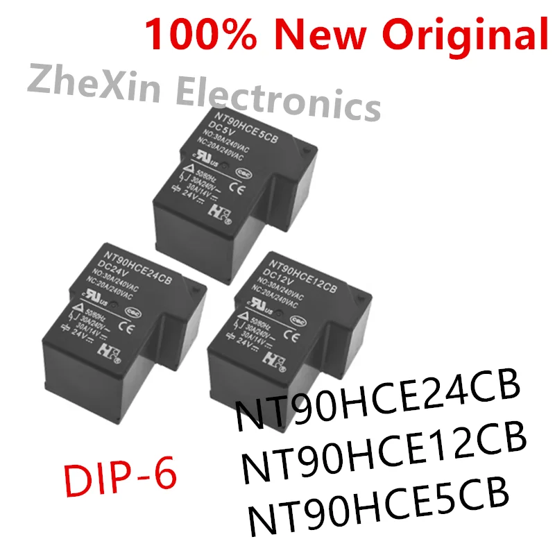 5PCS/Lot  NT90HCE24CB 、NT90HCE12CB 、NT90HCE5CB  DIP-6  New Original Power Relay   24VDC  12VDC  5VDC