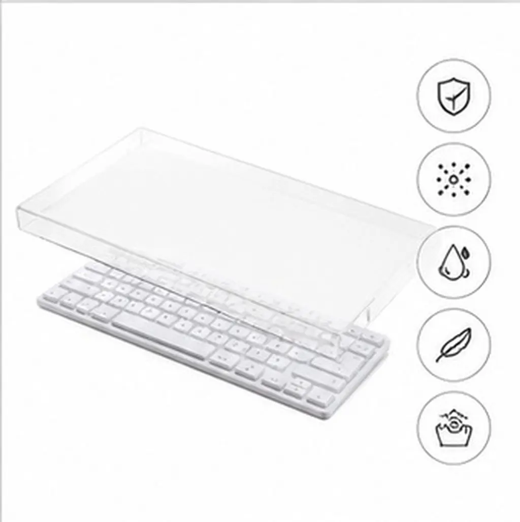 Transparent Keyboard Protector Cover for Laptop Desktop - Dustproof Spill Resistant Fit 13.3 Inch Keys Easy Clean