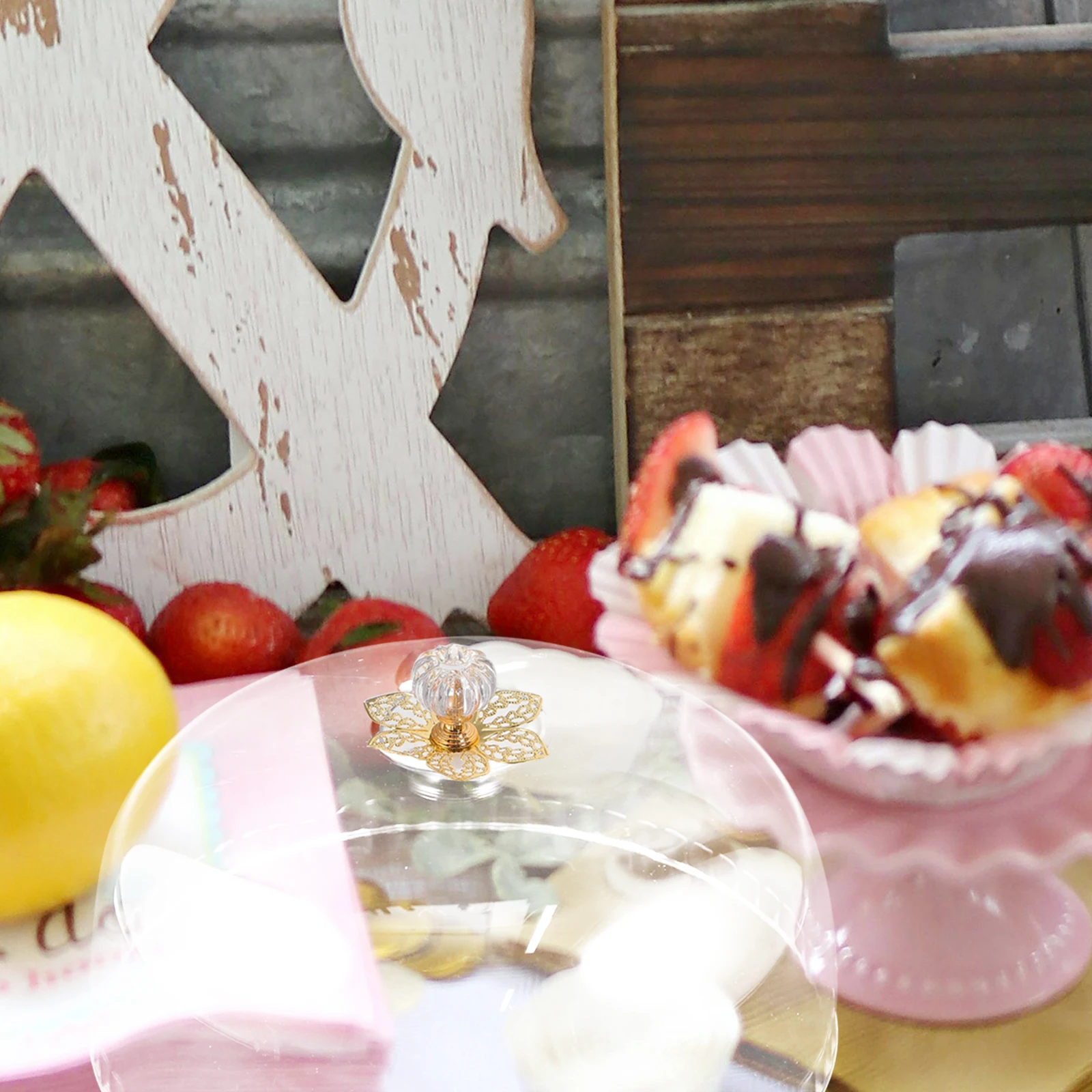 

Dessert Food Lids Clear Covers Round Dome for Cake Tray Plate Preservation Transparent Cake Covers Plastic Food Dome