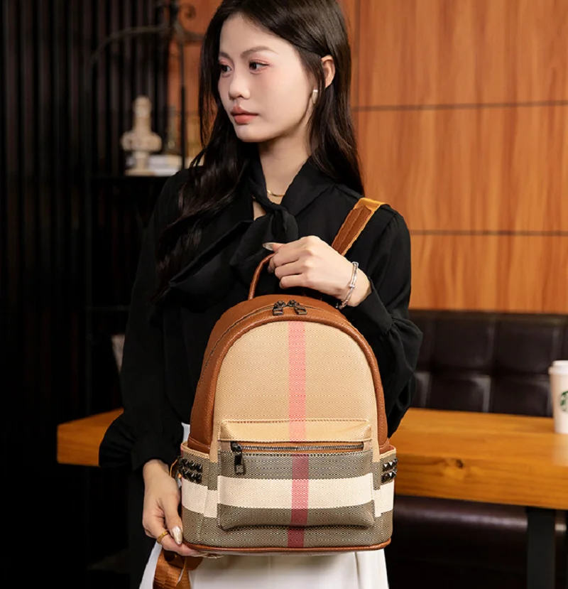 Nueva moda, bolsos de hombro con doble cremallera de cuero de alta