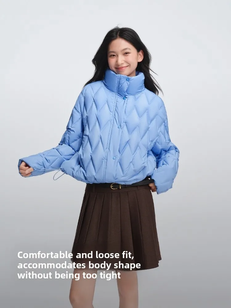 

Bosideng Women's Lightweight down Jacket 90% Duck down Fill Power 690 Casual Loose Fit Warm City Casual Short Style Zipper
