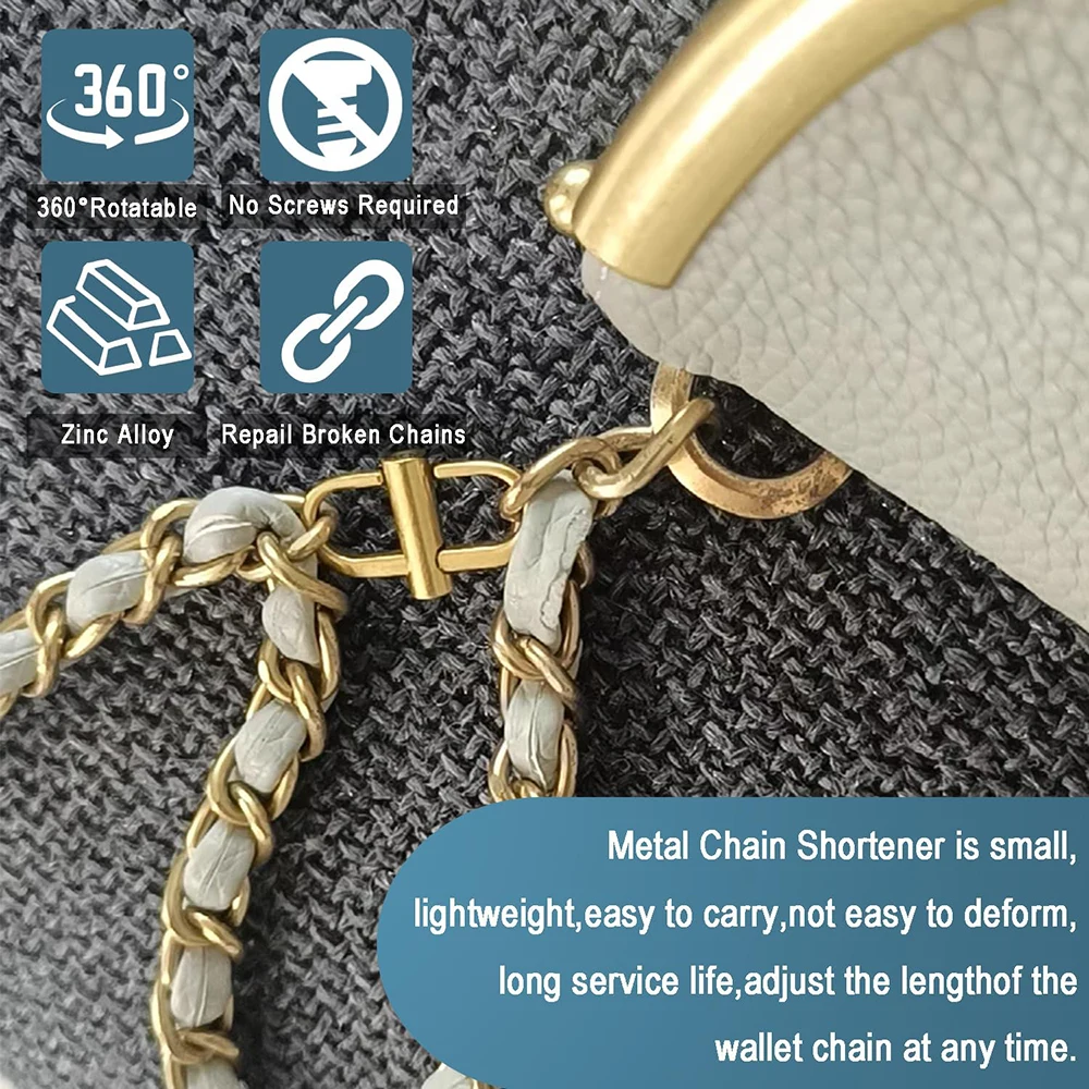 10 Adjustable Metal Buckles Links Tiny Clip Chain Strap Length Shortener Clasps for Handbags Strap Hardware Making Accessories