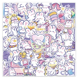 60pcs/Sset Cartoon Rabbit Mongmong Stickers for Laptop Suitcase Album Stationery Waterproof Album Decals Kids Toys Birthday Gift