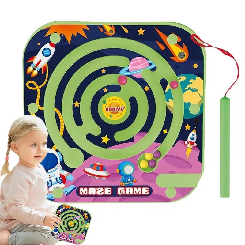 Magnetic Maze Board Magnetic Maze Magnet Toys Toddler Activities Balance Game With Magnetic Pen Educational Maze Board Bead Maze