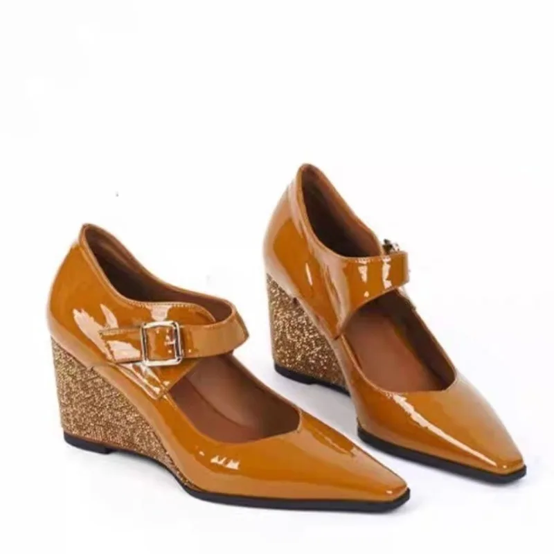 

Wedges Women Shoes Pointed Toe Shoes High Heels Women Fashion Shallow Shoes Dress New Winter Party Pumps 2025 Zapatillas Mujer