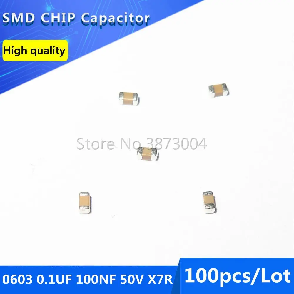 100Pcs 0603 0.1UF 1… - image