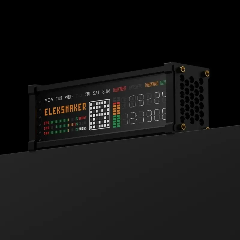 Creative Desktop Vintage Electronic Fluorescent Tube Clock Dot Matrix Cyber Boyfriend Gift | EleksWFD2