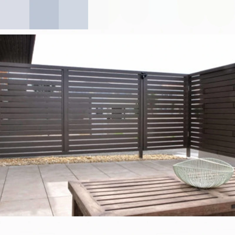 Clôture extérieure en aluminium de confidentialité horizontale d'écran de jardin en métal de 8 pieds