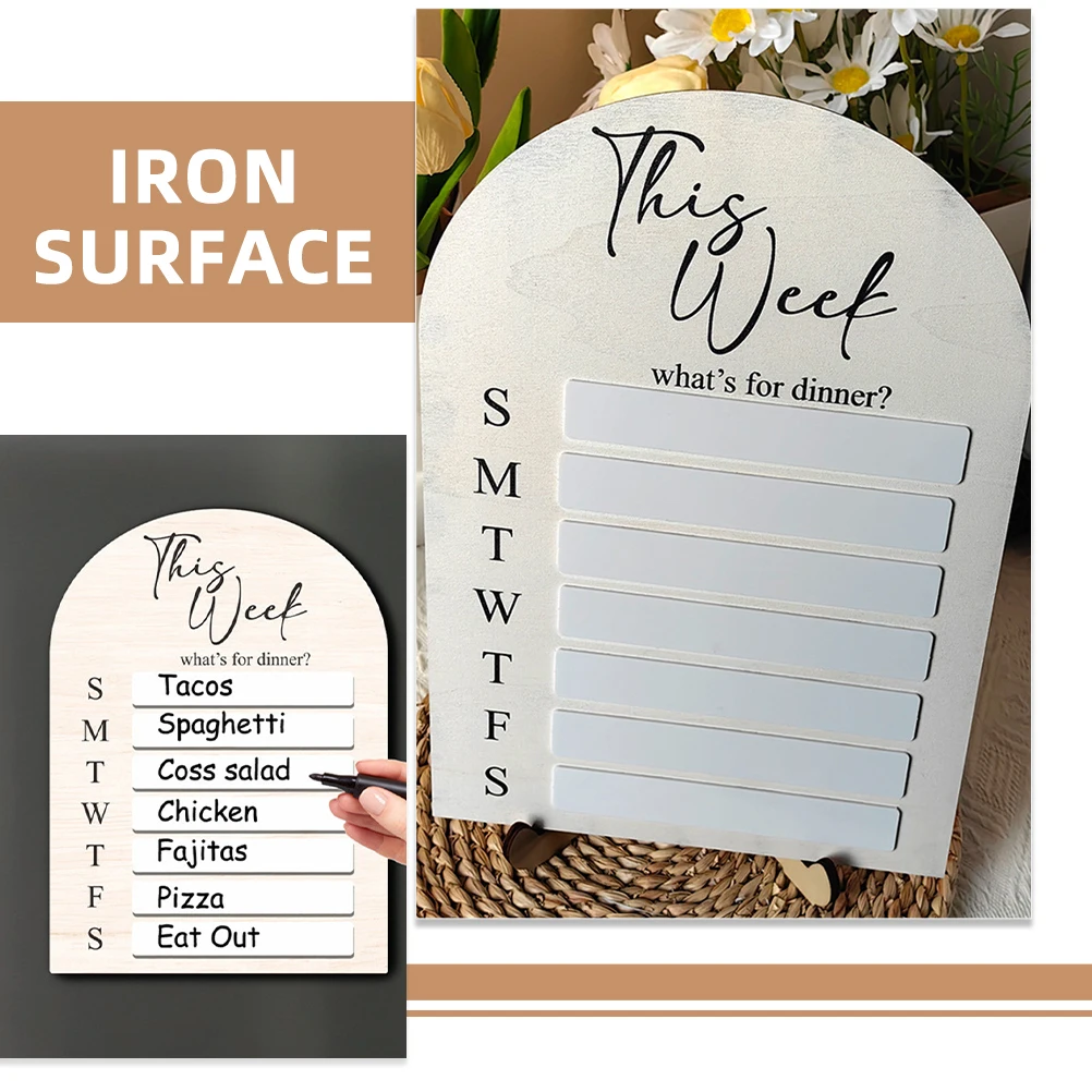 

1 set Menu For Fridge Magnetic Dry Erase Board Meal Planning Organizer Home Kitchen Office School Use Multipurpose Writing Board