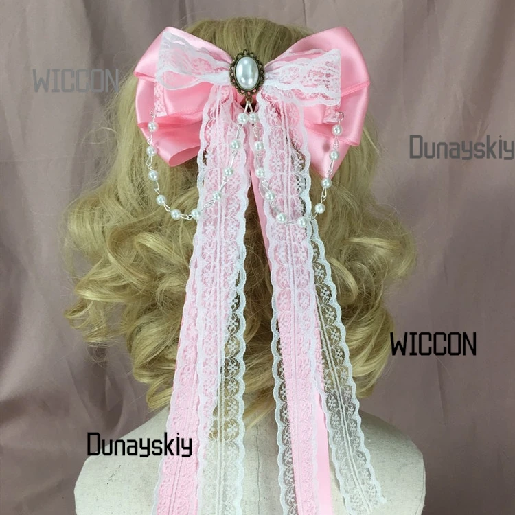 Korean Style Hair Bow Clips Elegant Ribbon Butterfly Hairpins  Lolita/Fairy Aesthetic Vintage Princess Headwear Alligator Clips