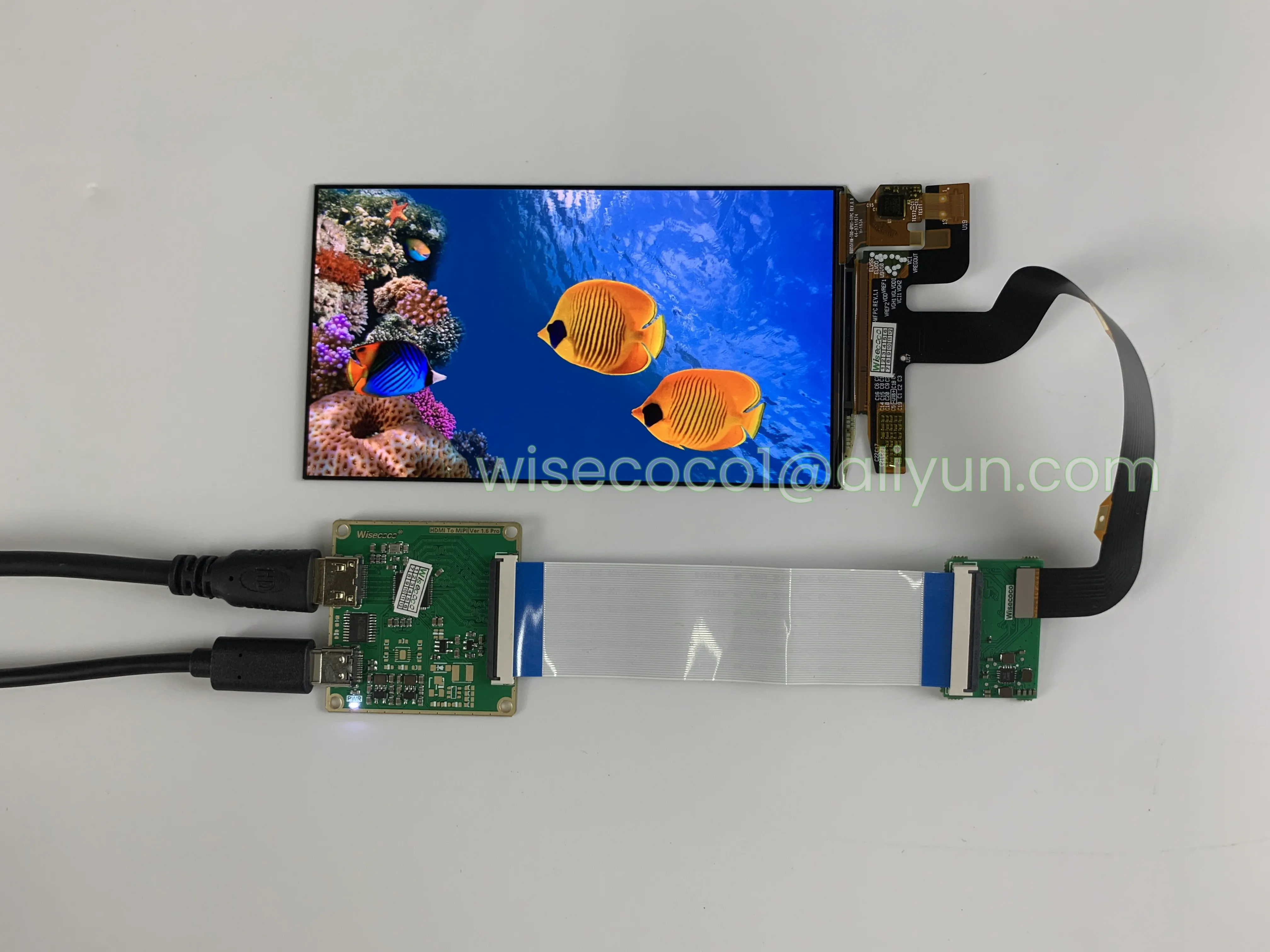 Wisecoco Oled-Display 5,5 Zoll 1920 x 1080 AMOLED kapazitiver Touchscreen In-Cell MIPI-Displays für Raspberry Pi Controller Board