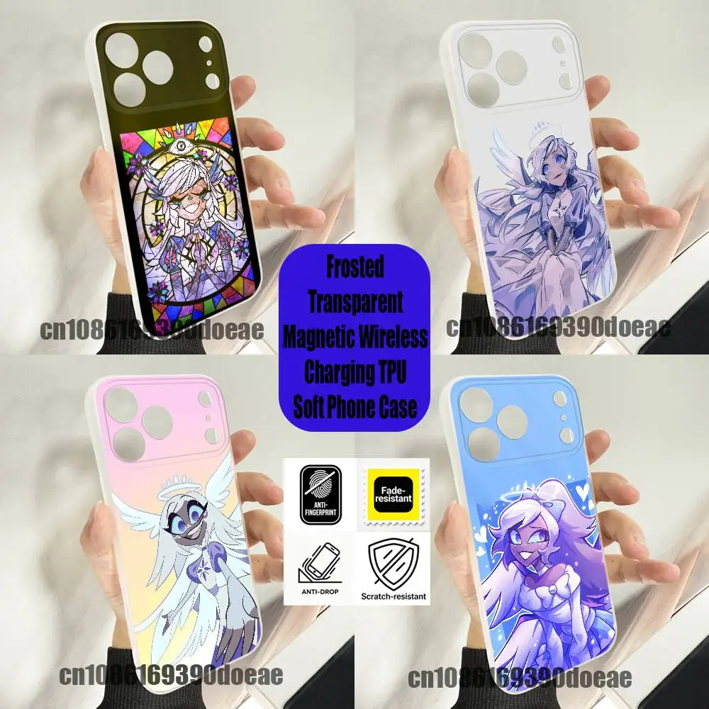 

For Emily H-HazbinS Phone Case iPhone 12,16,11,14,13,17,15,Pro,Max,Plus,E,Air,Mini Wireless Charge Magnetic Clear