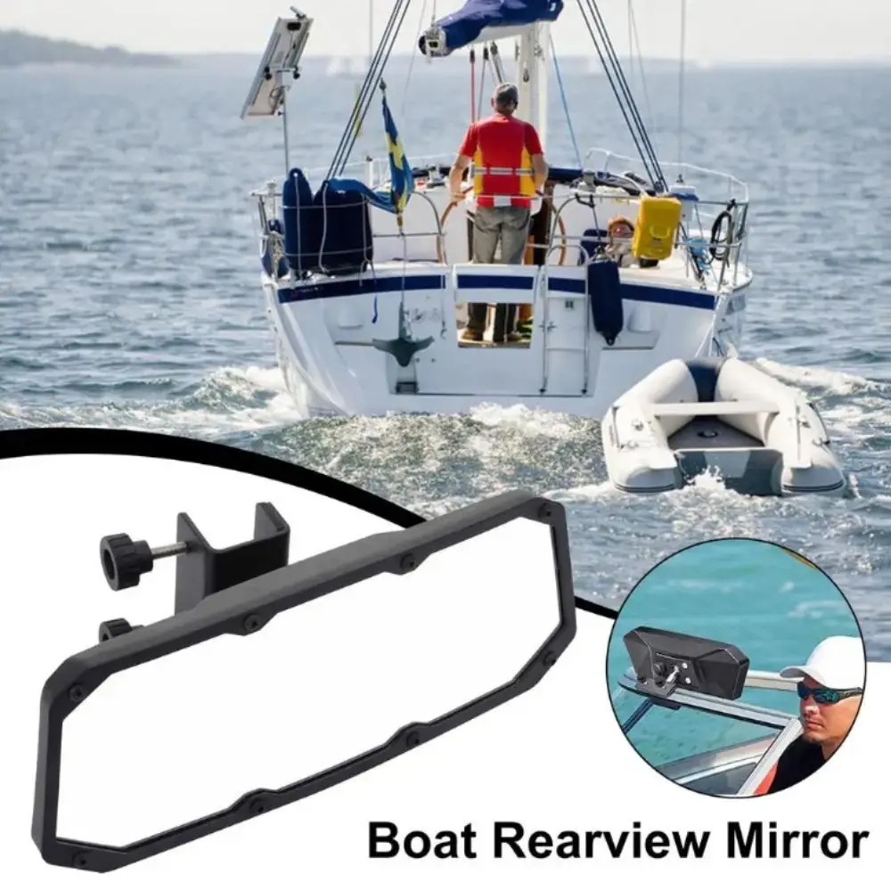 Heavy Duty Marine Rearview Mirror Stainless Steel Anti Vibration Jet Ski Mirror Quick Release Clamp Mount Rustproof